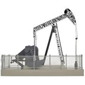 O Scale Atlas Operating Oil Pump Black/White Zebra