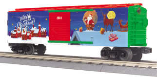 30-71192 O Scale MTH RailKing Box Car-Christmas(Santa) No 1224