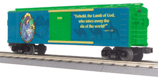 30-71193 O Scale MTH RailKing Box Car-Christmas(Traditional) No 1224