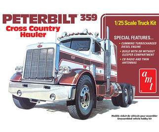 AMT1477 AMT Peterbilt 359 Cross Country Hauler 1/25 Scale Plastic Model Kit