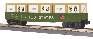 30-72250 O scale MTH RailKing Gondola Car w/Crates-US Army No.59011