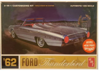 AMT682 AMT '62 Ford Thunderbird 2-In-1 Customizing 1/25 Scale Plastic Model Kit