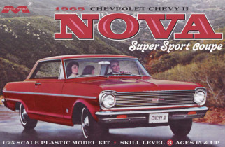 2322 Moebius 1965 Chevrolet Chevy II Nova Super Sport Coupe 1/25 Scale Plastic Model Kit