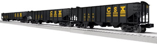 CSX 3-Bay Hopper w/Peaked Ends 3 Pack A