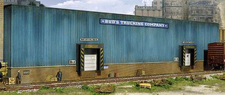 933-3192 Walthers HO Cornerstone Series(R) Background Building - Kit Bud's Trucking Co. - Auto Plant w/Solid Walls