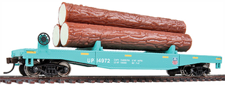 931-1773 Walthers Trainline Log Dump Car w/Logs-Union Pacific