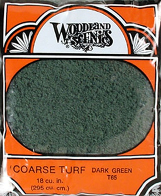 T65 Woodland Scenics Coarse Turf Dark Green 12 oz