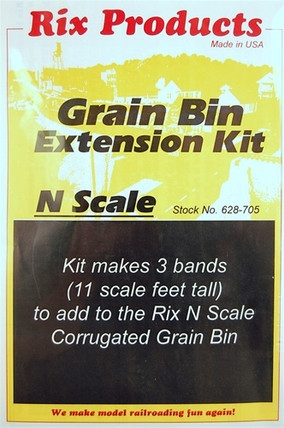 628-705 N Scale Rix Products Grain Bin Extension Kit