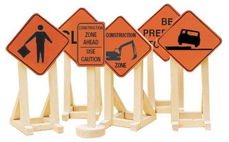 6-81064 O Lionel Construction Zone Signs #2