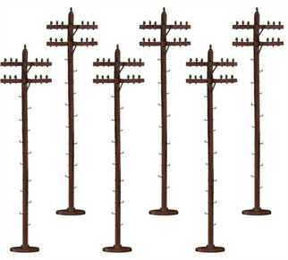 LIONEL FASTRACK SCALE TELEPHONE POLES train building O GAUGE LIGHTED 6-37995 NEW 