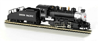 50603 HO Bachmann USRA 0-6-0 Locomotive w/Smoke & Slope Tender-Union Pacific #4442(silver & black)
