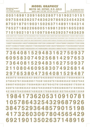MG729 Woodland Scenics Co Dry Transfer Alphabet & Numbers