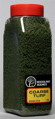 T1364 Woodland Scenics Coarse Turf Medium Green 32 oz
