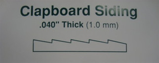 4031 Evergreen Scale Models Clapboard .030" Spacing