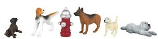 33158 Bachmann O Dogs w/Fire Hydrant (6)