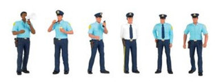 33154 Bachmann O SceneScapes Miniature Figures Police Squad