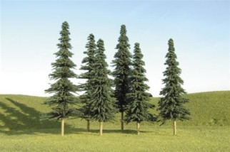 32104 Bachmann N 3" - 4" Spruce Trees nine pieces per pack