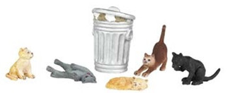 33157 Bachmann O Cats w/Garbage Can (6)