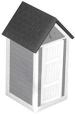 30-90001 MTH Railking O Out House Gray/White
