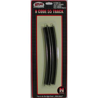 2020 Atlas N Scale Code 55 Track 16.25" Radius Full Section (6 pcs/pk)