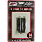 2013 Atlas N Scale Code 55 Track 11.25" Radius Half Section (6 pcs/pk)