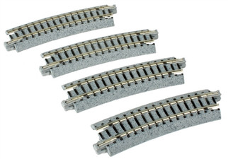 20-121 Kato Unitrack N Scale  12-3/8" Radius Curve 15 Degree (4)