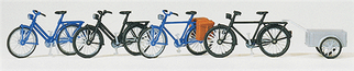 17161 HO Preiser Bicycles with Trailer Kit (4)