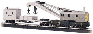 16138 Bachmann HO 250-Ton Steam Crane & Boom Tender