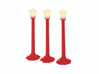 6-37151 O Scale Classic Street Lamps Christmas (Red)