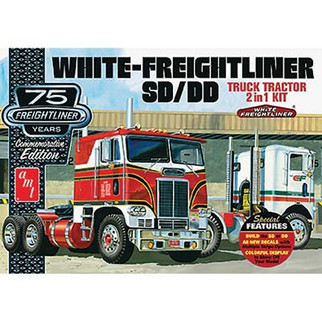 AMT1046 AMT  White-Freightliner SD/DD Truck Tractor 2 in 1 Plastic Model Kit