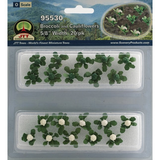 95530 O Scale JTT Scenery Broccoli and Cauliflowers 5/8" Width 20/pk