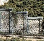 C1259 Woodland Scenics HO Scale Retaining Walls Three Cut Stone Sections(3 each)