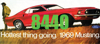 8440 HO Scale Tichy Train Group Billboard 69 Mustang Hottest Thing Going