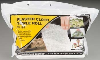 C1192 Woodland Scenics Plaster Cloth Triple Roll - T and K Hobby