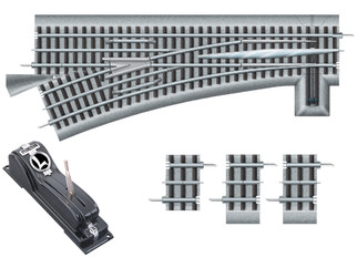 6-81951 O Scale Lionel FasTrack O-60 Left Hand Remote/Command Switch