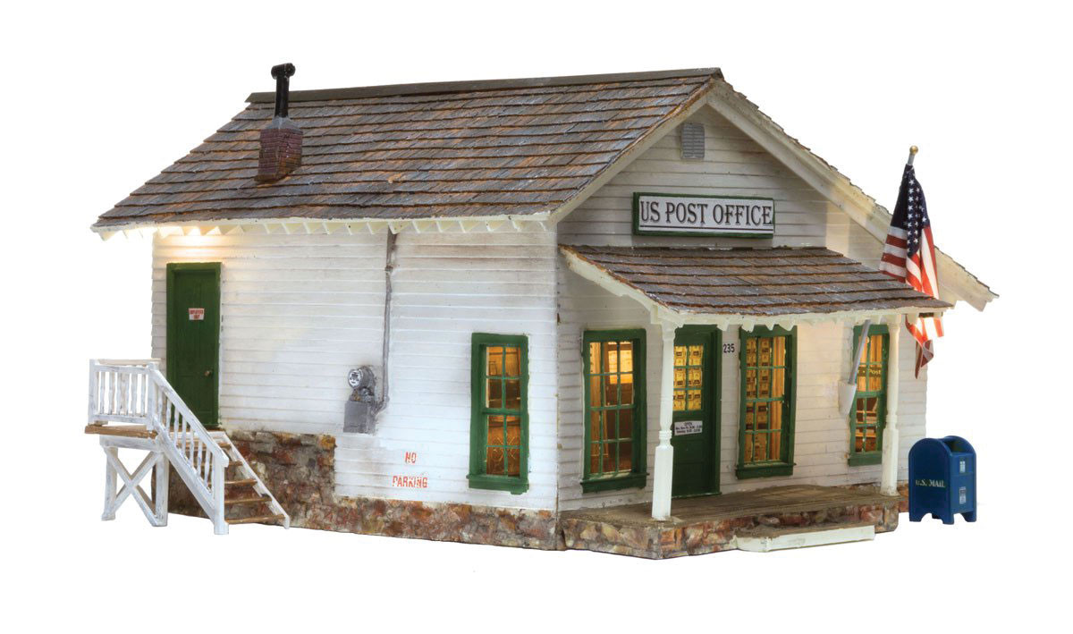 N Scale Small US Post Office. 