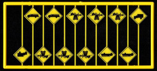 8299 HO Scale Tichy Train Group Warning Sign