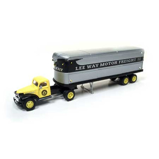 31173 HO Scale Classic Metal Works 41/46 Chevy Tractor/Trailer Set Lee Way Trucking
