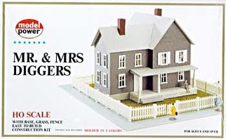 489 HO Scale Model Power Mr. & Mrs. Diggers House Kit