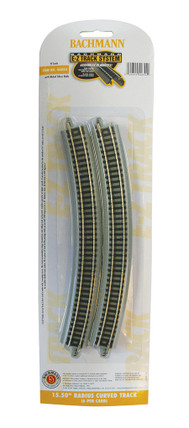 44854 N Scale Bachmann 15.50" Radius Curved Track (6 Per Card)