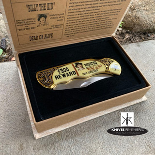 BILLY THE KID COLLECTION KNIFE - YC302WB - Personalized Engraved