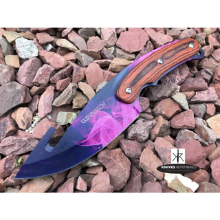 9.5" CS:GO Gut Hook Blade Knife - HWT217PP - Custom Engraved