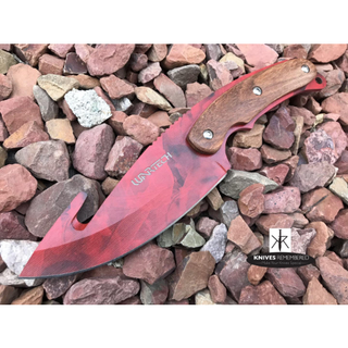9.5" CS:GO Gut Hook Blade Knife - HWT217RD - Custom Engraved