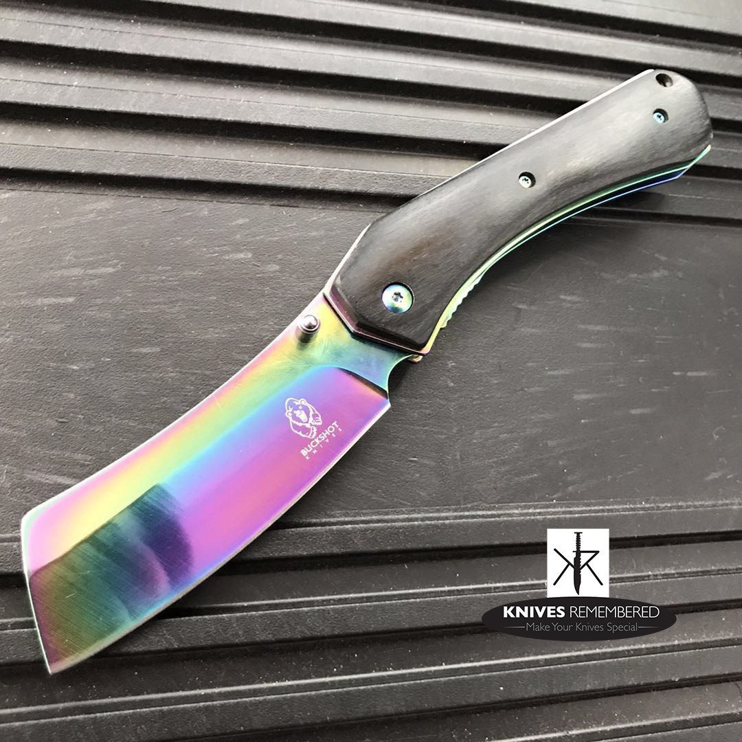 Camping Hunting Assisted Open Pocket Folding Knife Buckshot Cleaver