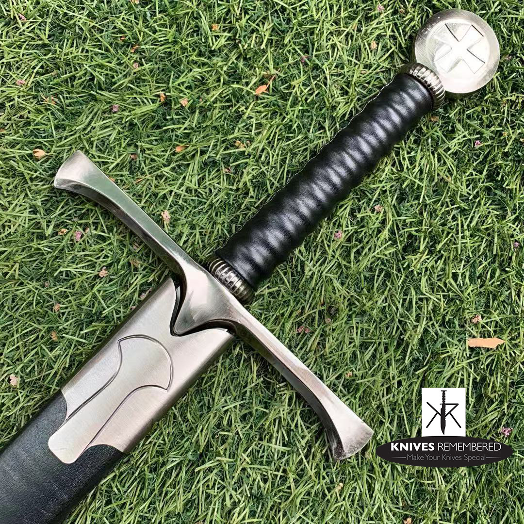 Crusader (Cross) Medieval Knight Warrior's Arming Sword with Scabbard