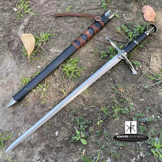 23" Medieval Knight Warrior's Irish Celtic Short Sword with Scabbard - Custom Engraved