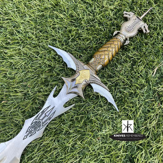 33" Fantasy Dragon Sword And Plaque With Dagger - CUSTOM ENGRAVED