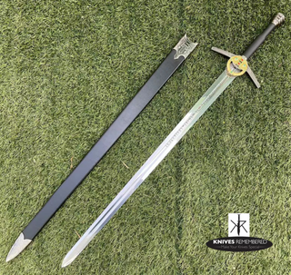 47" Medieval Knight Warrior's Black Sword with Scabbard