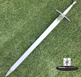 47" Medieval Knight Warrior's White Sword with Scabbard