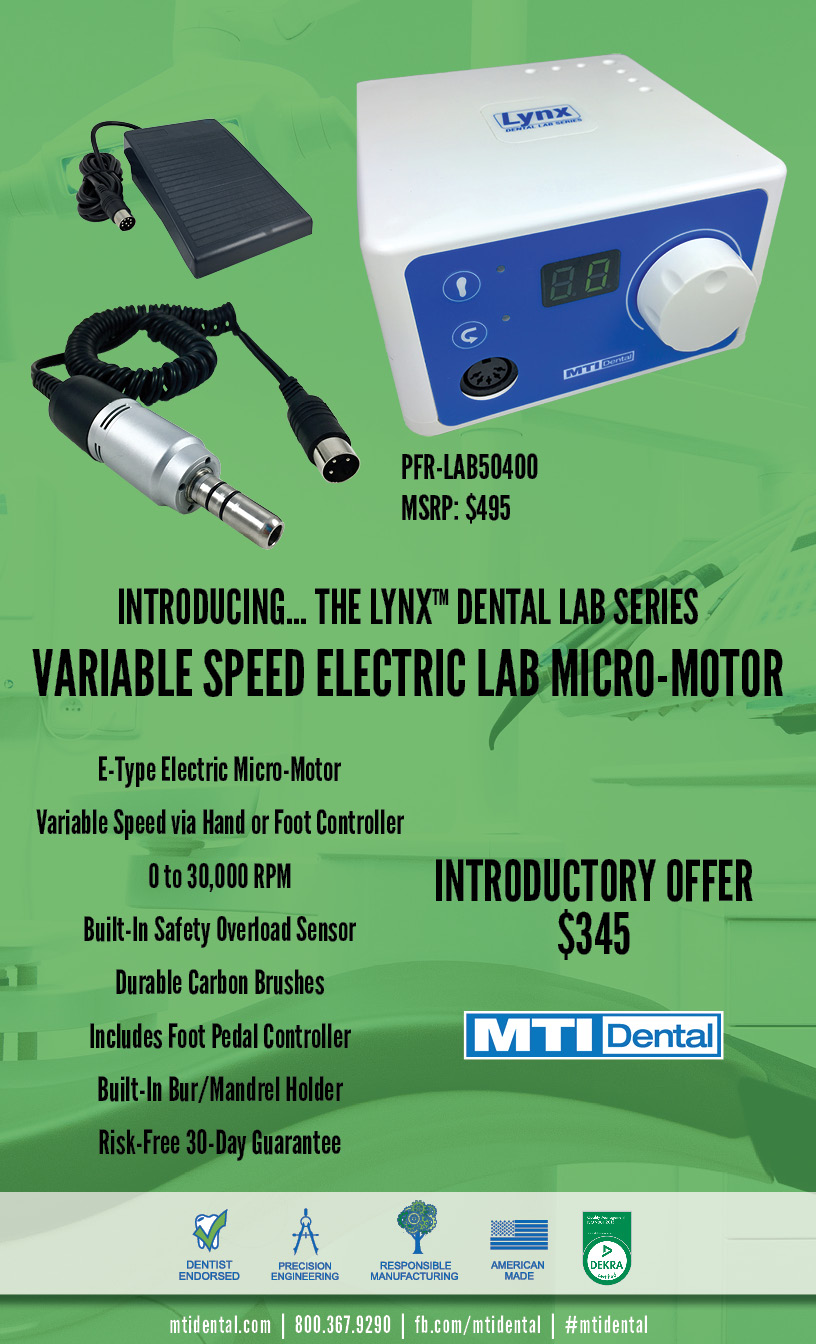 LYNX Dental Lab Series: Variable Speed Electric Lab Micro-Motor